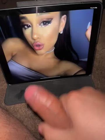 ariana grande cock milking jerk off tribute gif