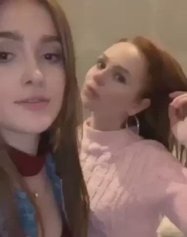 Girls Lesbian Redhead gif