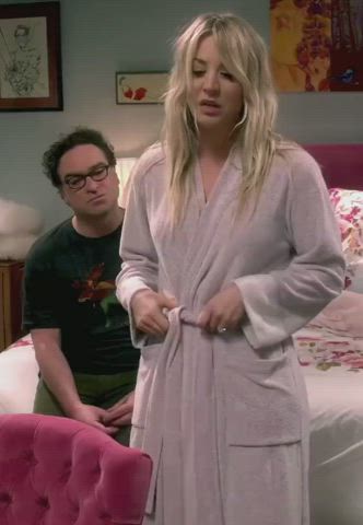 celebrity kaley cuoco topless gif