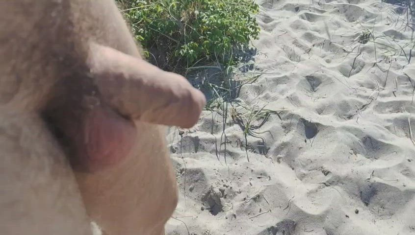 beach exhibitionism exhibitionist nudist outdoor piss public voyeur gif