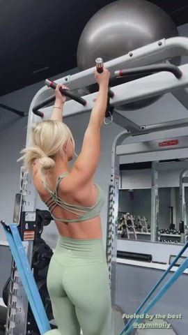 Blonde Tits Workout gif