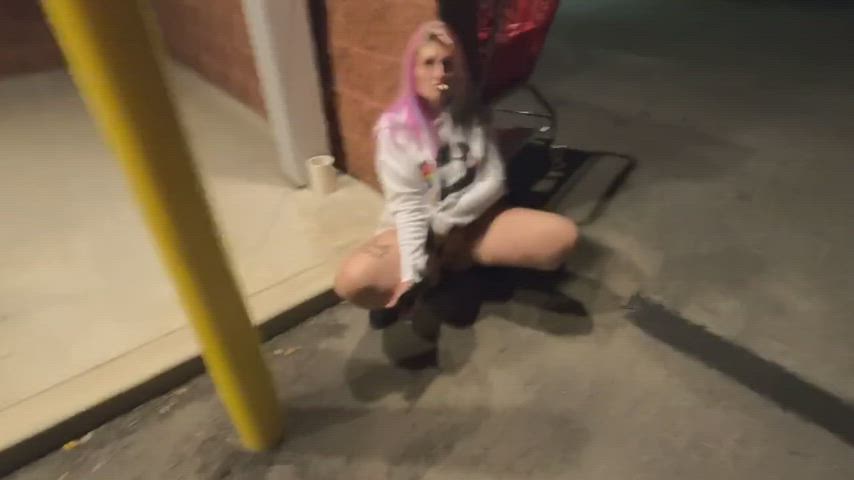 Peeing outside a Target