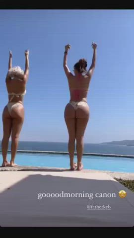 ass fake ass fake boobs fake tits latina swimming pool gif