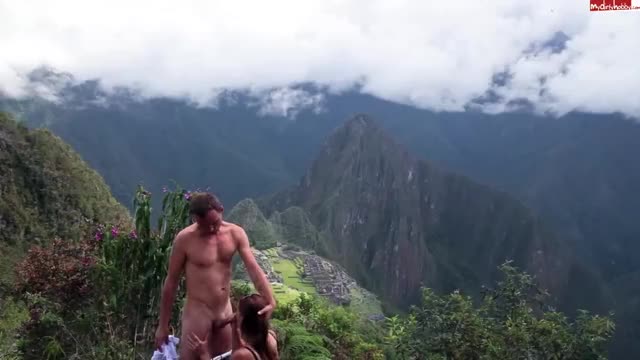 Blowjob with the view of Machu Picchu [GIF]