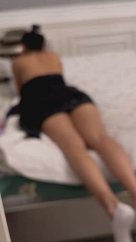 amateur ass big ass booty brunette homemade hotwife nude wife wifey gif