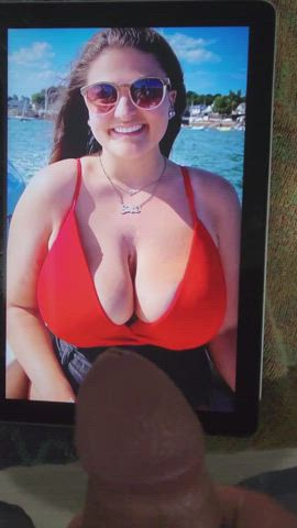 cum on tits huge tits tribute gif