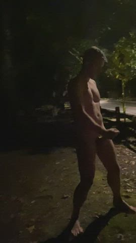 big dick jerk off masturbating naked outdoor public r/caughtpublic gif