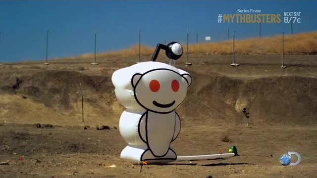 Mythbusters blowing up snoo
