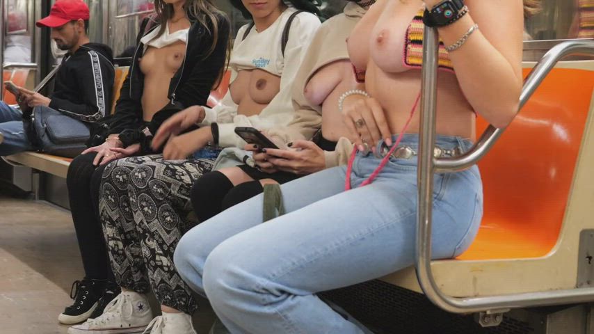 boobs exhibitionism exhibitionist exposed flashing girls public gif