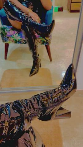 boots femdom goddess heels gif