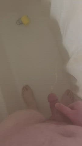 chubby cock piss shower gif