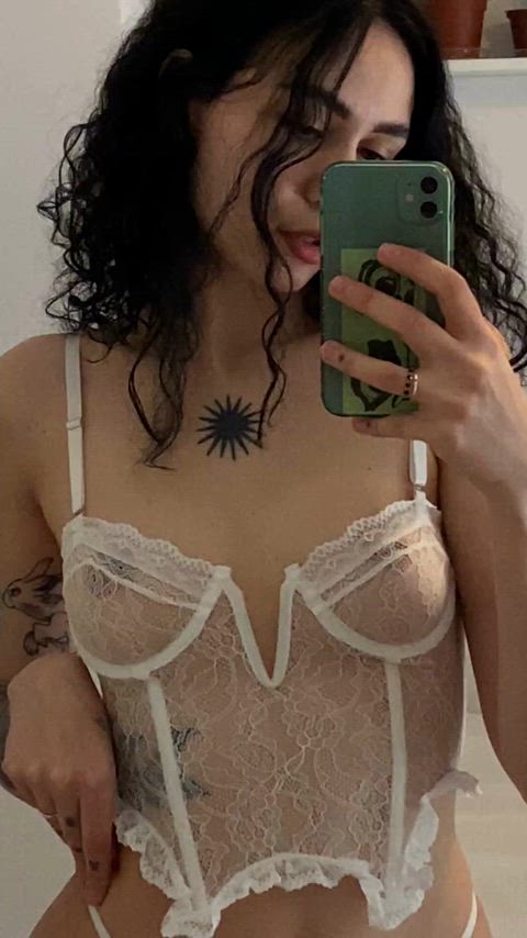body lingerie nipples spanking tattoo tattooed gif