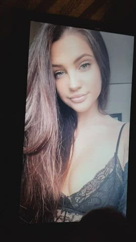 Brunette Cum Cumshot Tribute gif