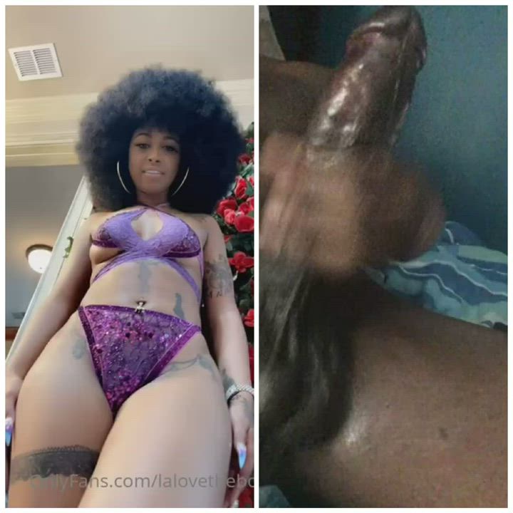 BBC BabeCock Big Dick Ebony Jerk Off Male Masturbation OnlyFans Thong Twerking gif