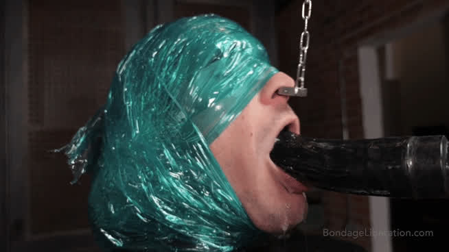 blowjob dildo drool drooling face fuck fuck machine sucking gif