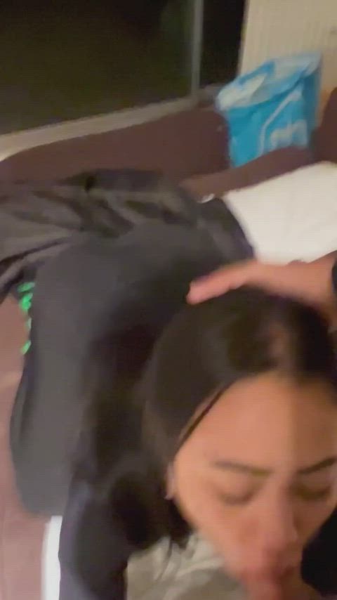 asian blowjob tits gif