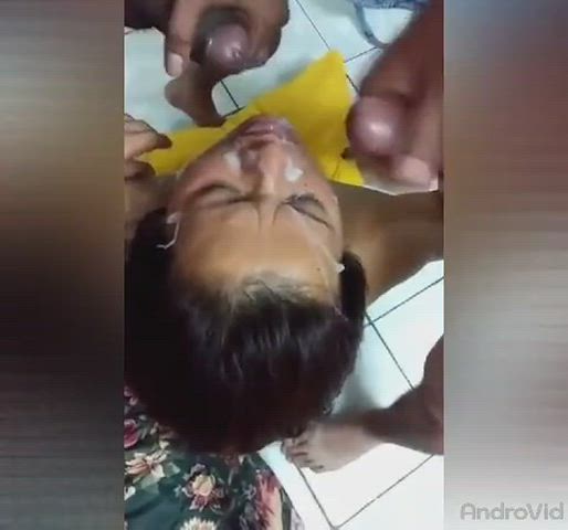 Cumshot Facial Gangbang Orgy gif