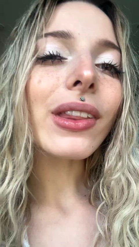 alt blonde sexy tattoo tongue goth-girls legal-teens gif