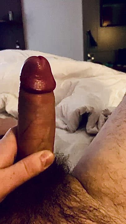 Edging Hairy Penis gif