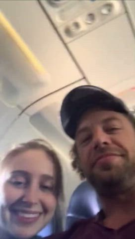 She Sucks a Big Cock on a Public Plane in Front of everybody