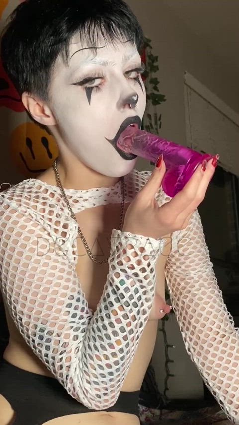 amateur blowjob clown clown girl homemade natural tits onlyfans pornstar gif