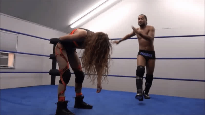 brunette white girl wrestling gif