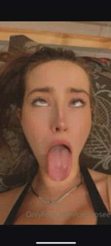 ahegao big tits drooling gif