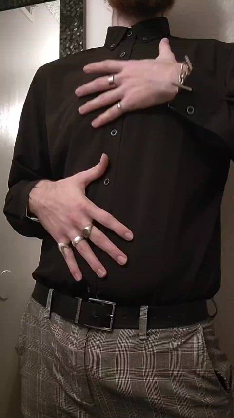 bulge onlyfans rubbing tease gif