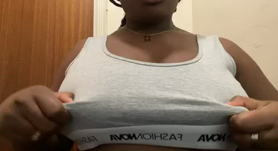 Ebony Tits Titty Drop gif