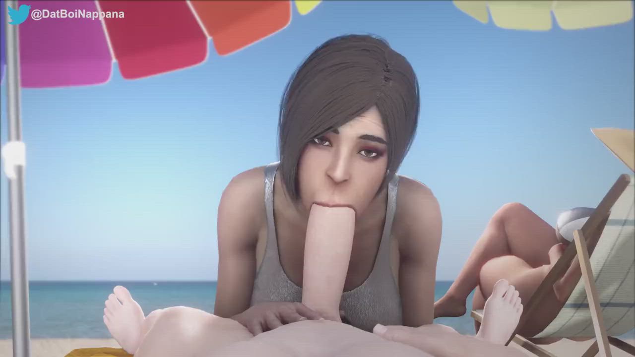 Ada Wong Beach Blowjob (Sound Update) (Nappana) [Resident Evil]