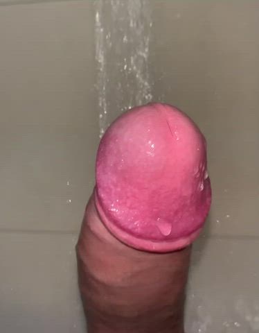 Using the showerhead to cum a few times