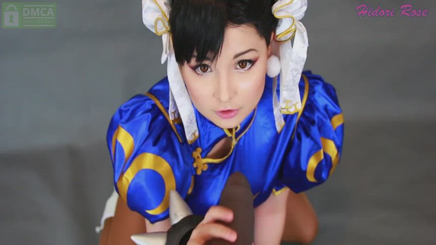 Chun Li Fucks &amp; Squirts on Thick Cock