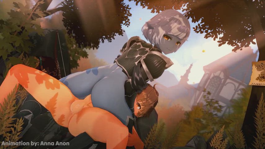 animation elf fantasy outdoor riding sex gif