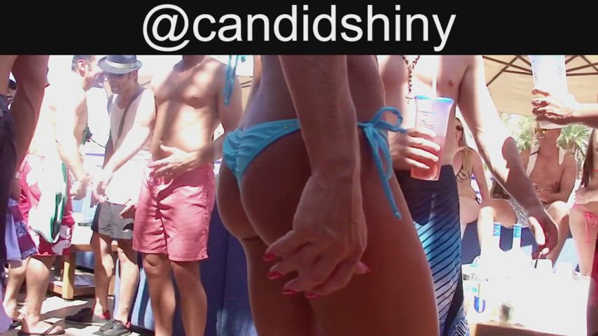 amateur ass bikini candid group swimsuit gif