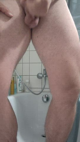 cock masturbating shower gif