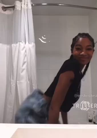 amateur ass cute ebony teen twerking gif