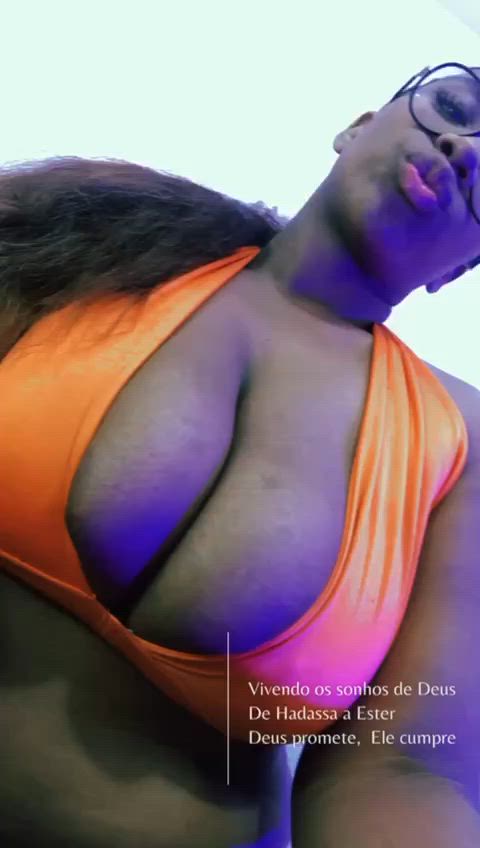 bbw big tits curvy ebony huge tits latina natural tits pov gif