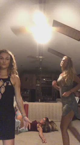 ass dancing teens tiktok tits underwear gif