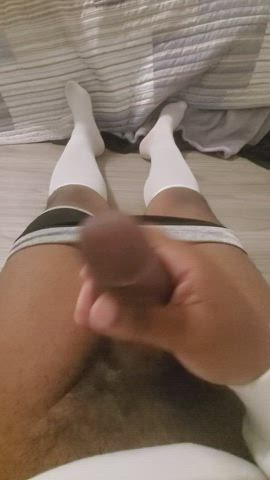 amateur big dick femboy femme gay homemade thick thick cock thighs gif