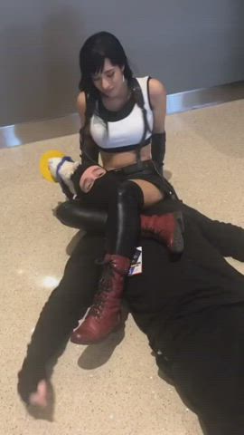 cosplay femdom leather gif