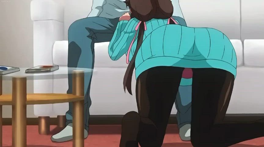 animation blowjob caught cousin hentai nsfw sleeping gif