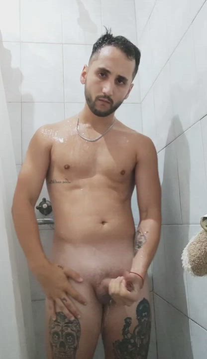 Big Dick Cock Shower gif