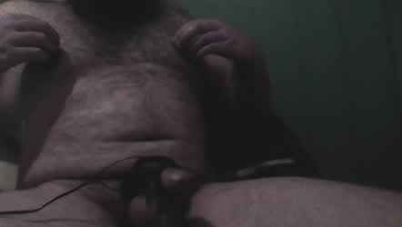 Electric Electro Hands Free Nipple Play Penis gif