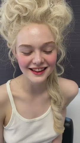 Babe Celebrity Cute Elle Fanning Innocent Nipple Nipples Tongue Fetish Virgin gif