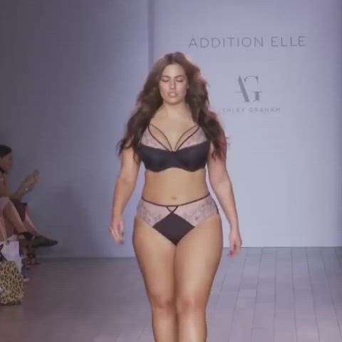 Curvy Lingerie Model gif