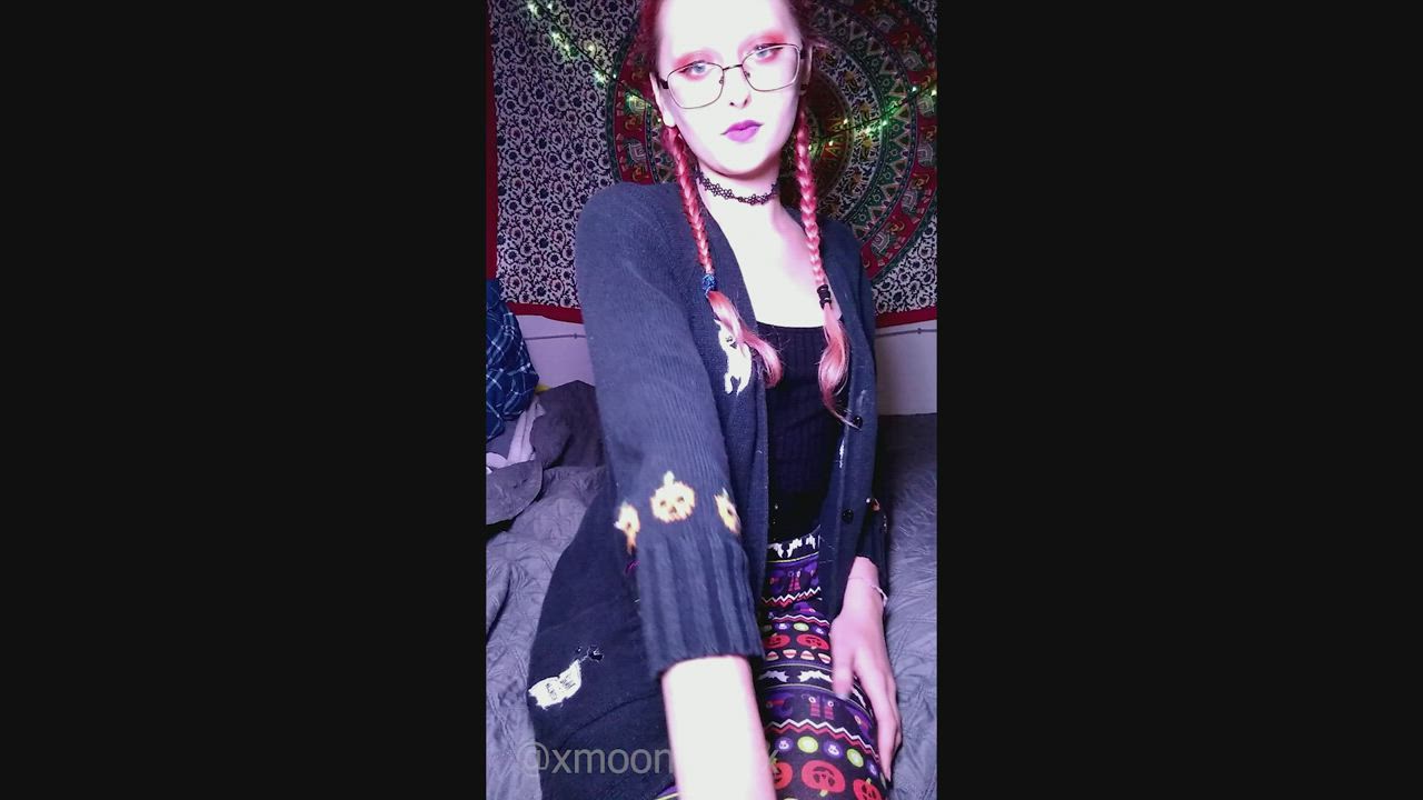 Choker Cute Domme Eye Contact Glasses Halloween Lipstick Fetish OnlyFans Pigtails