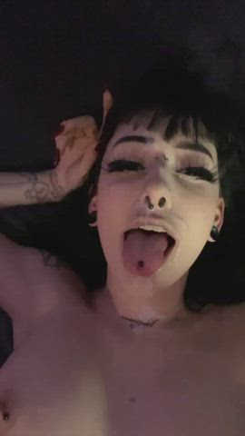 So much cum on my face, yum