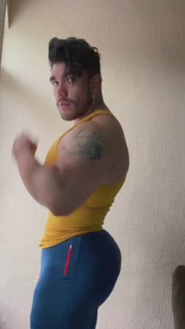 fake ass gay muscles gif