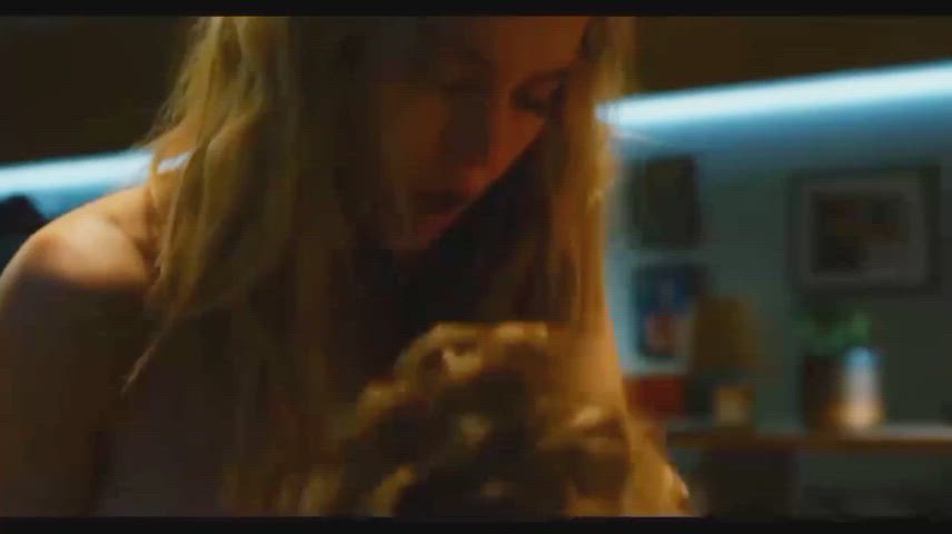 big tits blonde celebrity nipples riding squeezing sydney sweeney gif