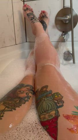 bathtub feet toes gif